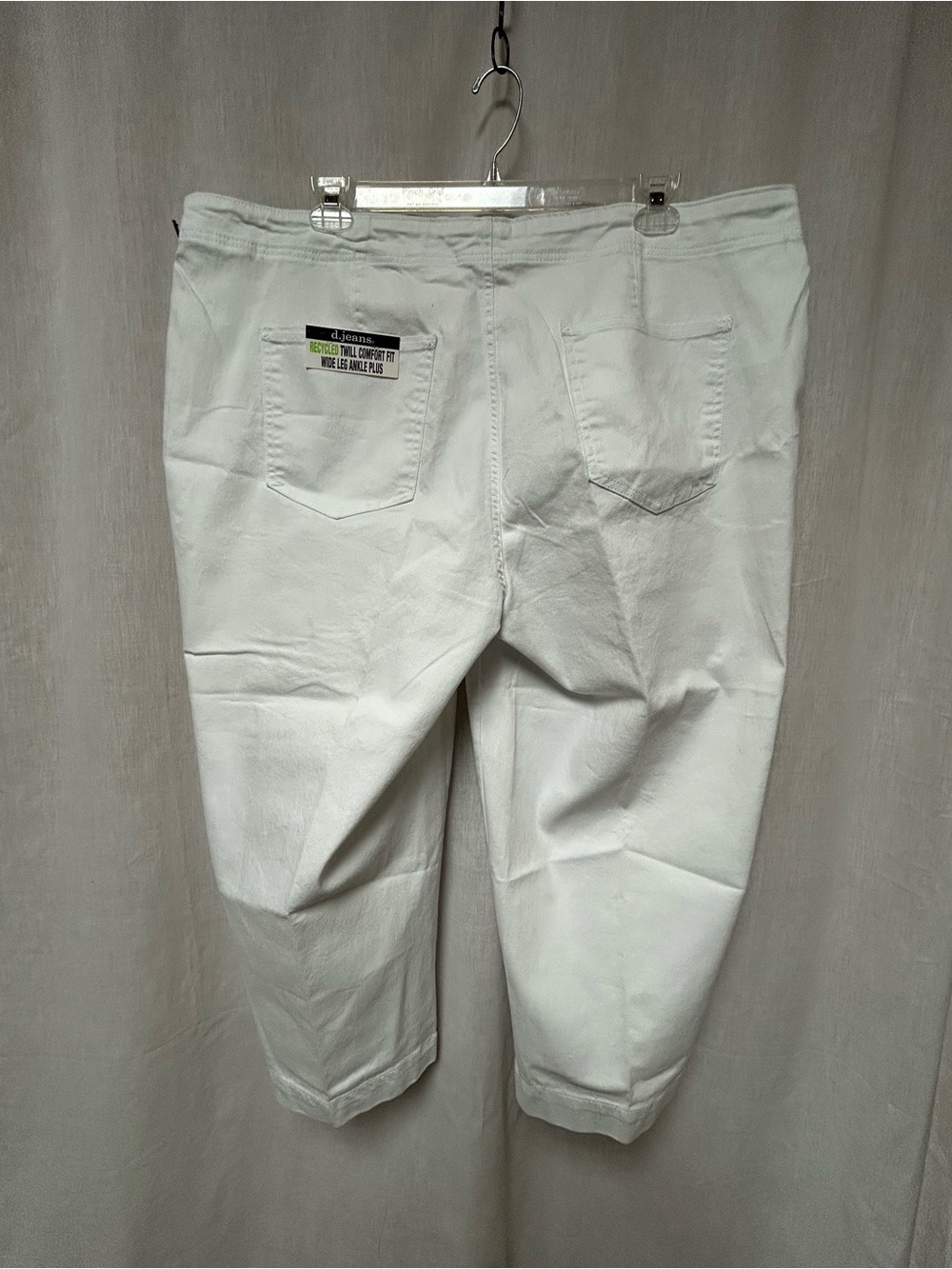 White denim twill women’s jeans size 22W wide leg NWT - Picture 6 of 7